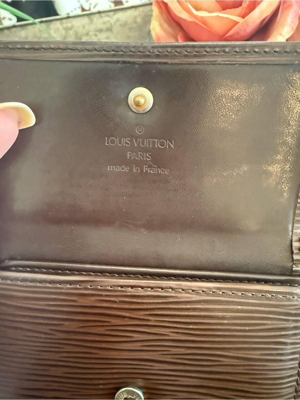 Louis Vuitton Dark Purple/Gray Elise Epi Wallet SP0032 - Picture 5 of 9